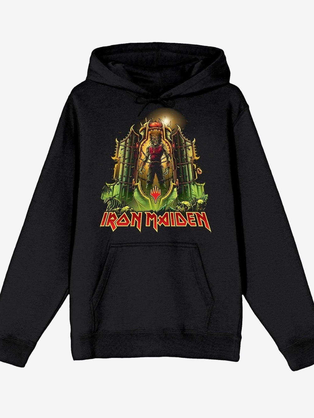 Iron Maiden X Magic Black Graphic Hoodie The Gathering Artifact Eddie